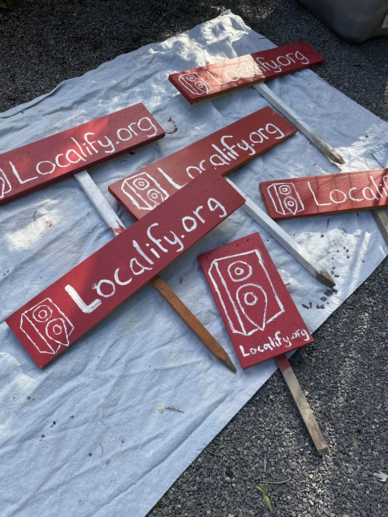 Hand Painted Localify.org  Yard Sign